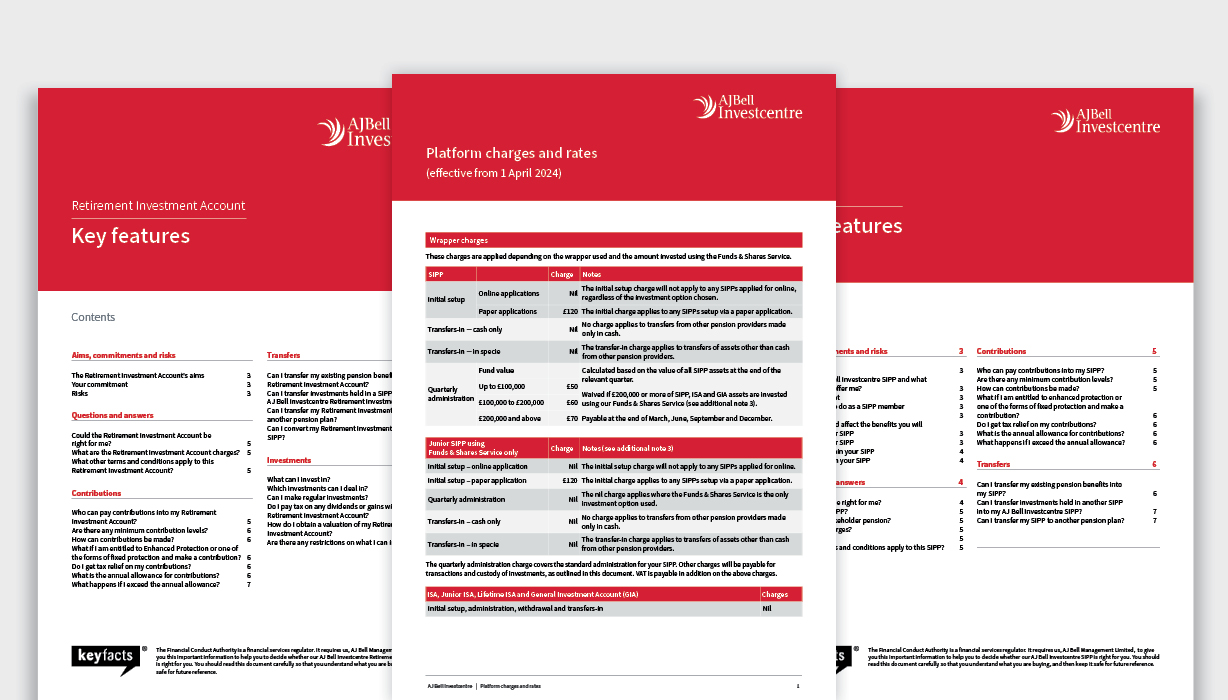 SIPP vs RIA key feature documents