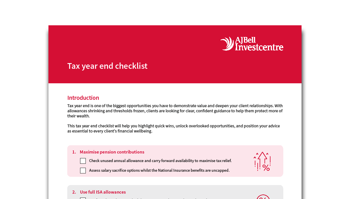Tax year end checklist