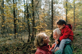 Grandparents and granddaughter