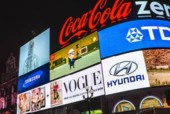 Branded advertising board