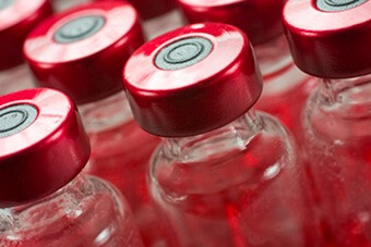 Red medicine bottles 