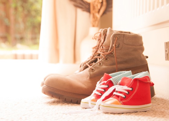 Big shoes and little shoes 