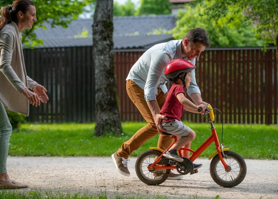 Father and son bike