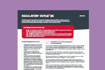 Regulatory outlook