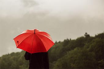 Red umbrella