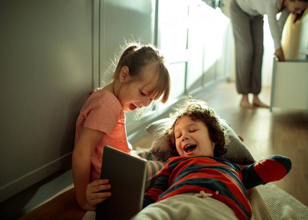 Children using tablet