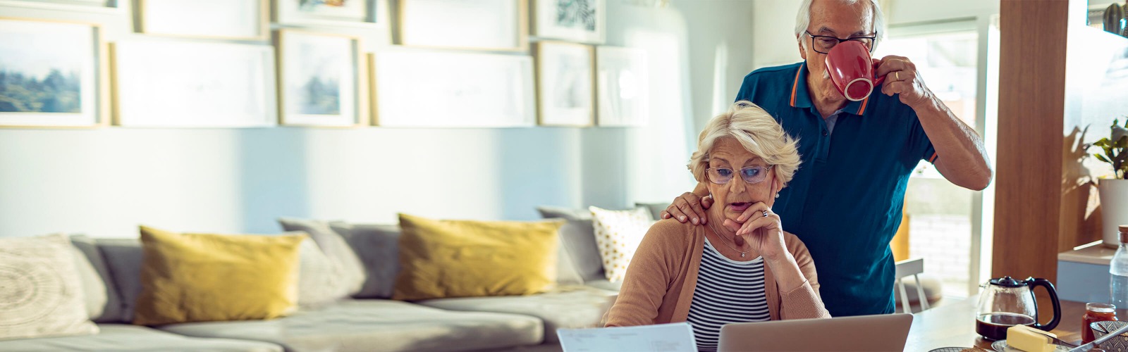 Couple discussing finances