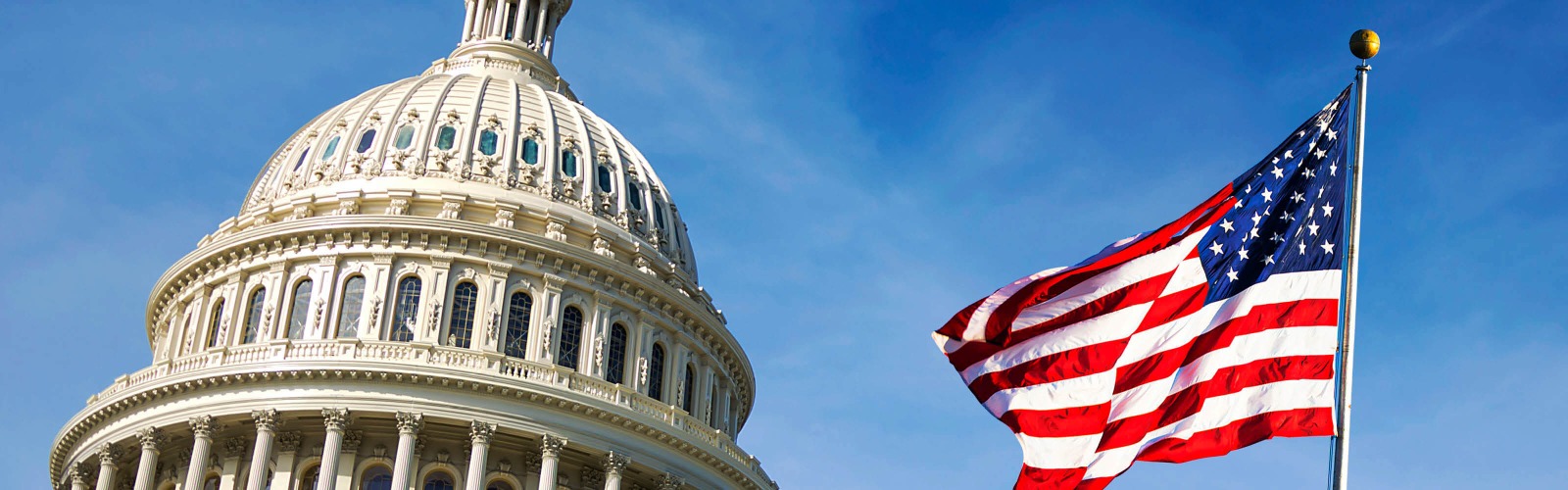 US Capitol with US flag