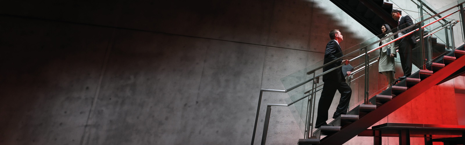 People crossing on stairs