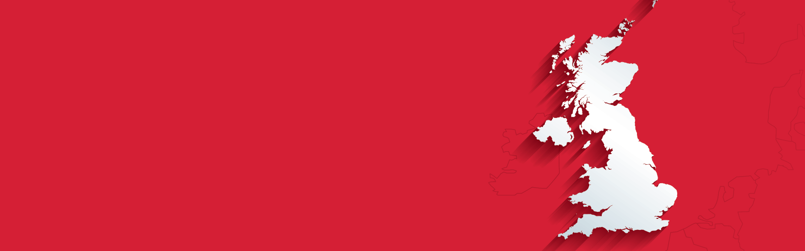 UK map against red background