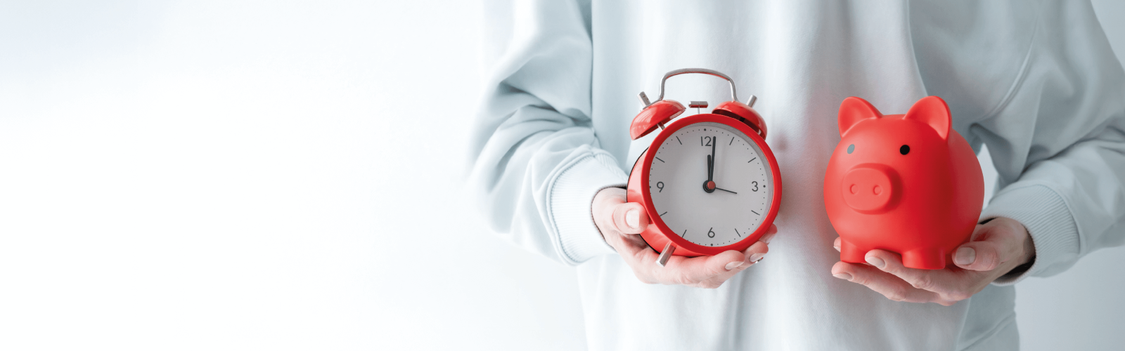 Clock and piggy bank