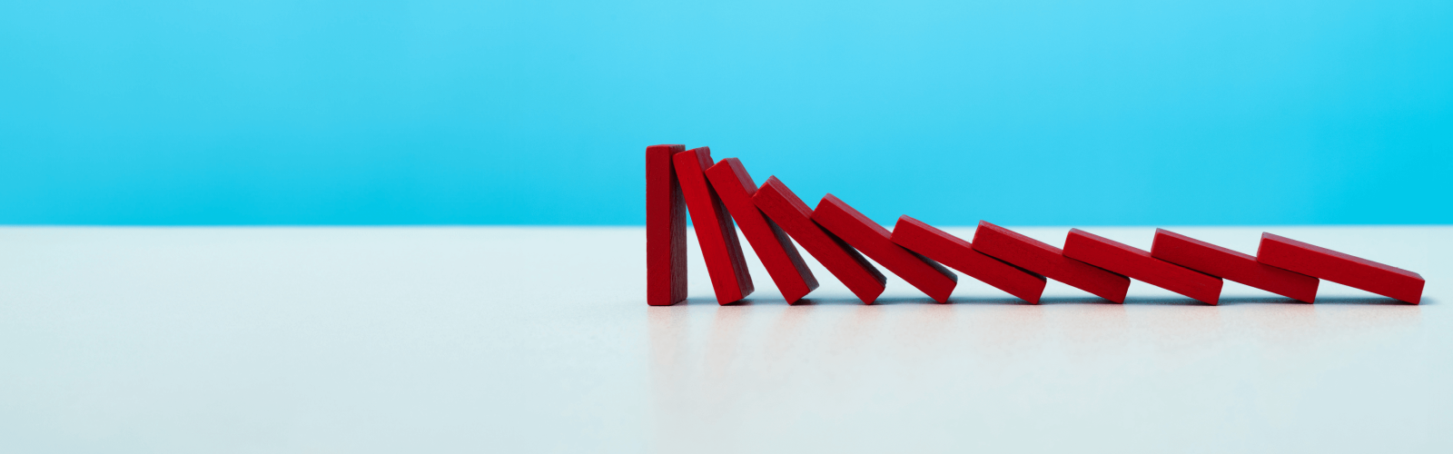 red toppling blocks