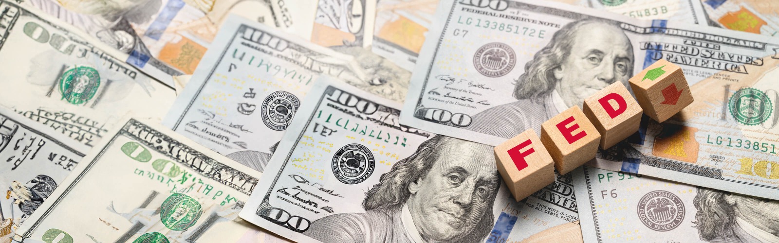 Dollar with Fed written on dice 