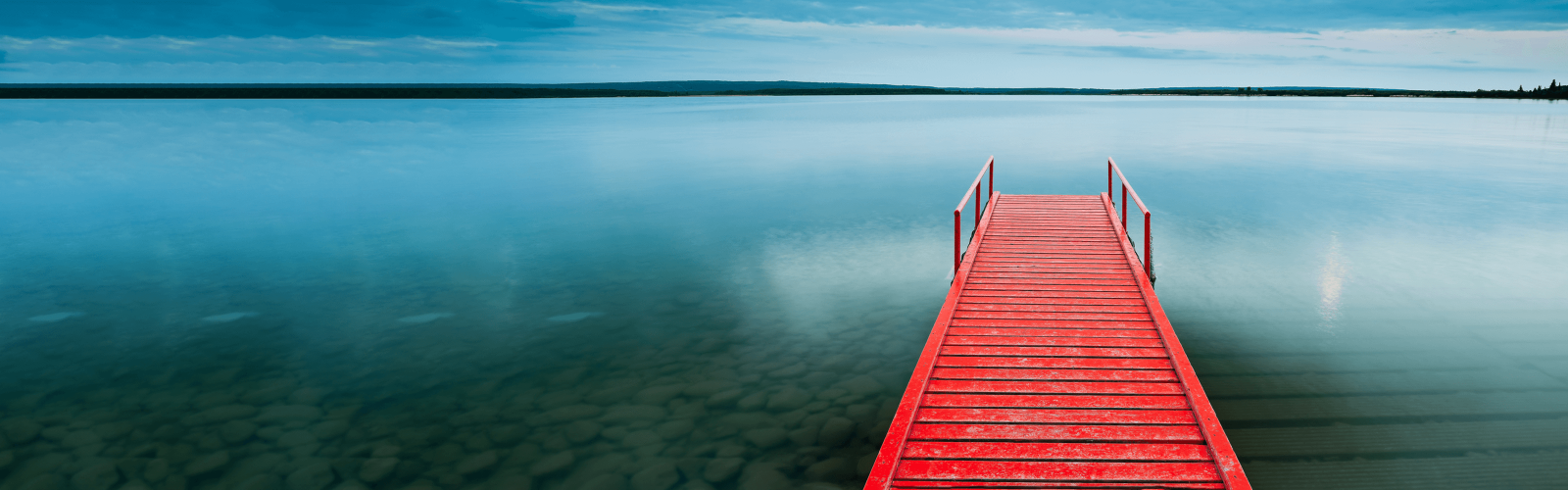 red walkway on the sea