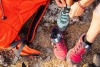 Image showing person changing hiking boots