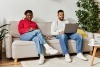couple on sofa